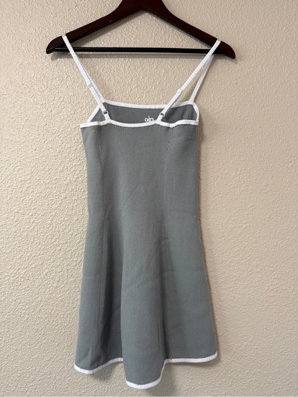 Alo Ribbed Sweater Knit Highline Dress Athleisure Tennis Summer Sporty Dress S